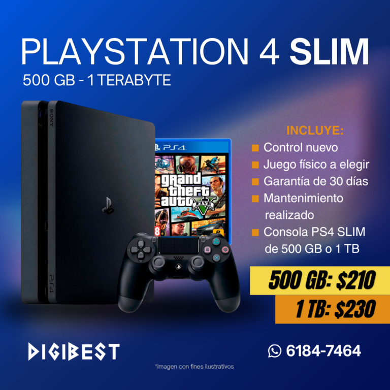 PS4 SLIM 500 GB o 1 TB Combo
